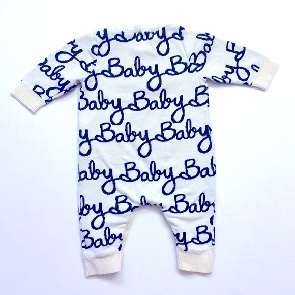 Baby Gap "Baby" Sweater Knit Romper, Size 3-6M - Picture 2 of 7